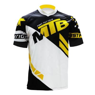 China Customized Sublimation Short Sleeves Motocross Tank Top Anti-UV MTB T-Shirt Cycling Racing Bicycle Wear Inclined Quick Dry Clothing for sale