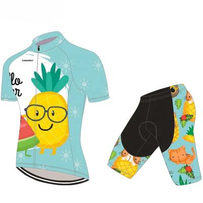 China Antibacterial Design Your Own Logo Kids Cycling Jersey Set for sale