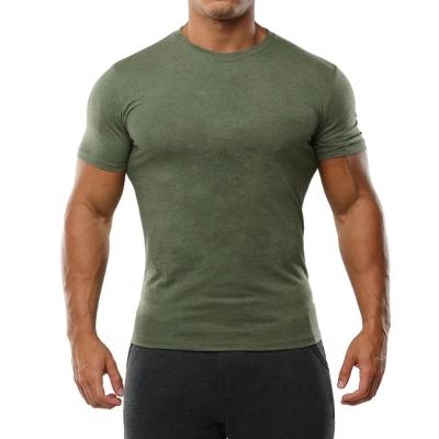 China Latest Sport Antibacterial Wear T Shirt Quick Dry Mens Gym Fit Shirt for sale