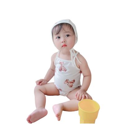 China 2022 One-Piece Baby Swimwear 0-24m Amazon Central Institute of Statistics Children Baby Swimwear Hats Little Girls Swimsuit Free QUICK DRY Swimwear boys for sale