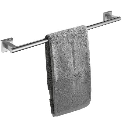 China Modern Home and Hotel Bathroom Hanger Stainless Steel Towel Rail Brushed Single Towel Rack for sale