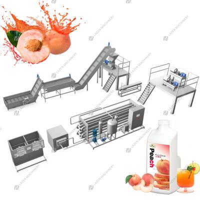 China Juice Processing Production Line Juicer Extractor Peach Apricot Plum Turnkey Beverage Processing Line Peach Fruit Making Machine Production Line for sale