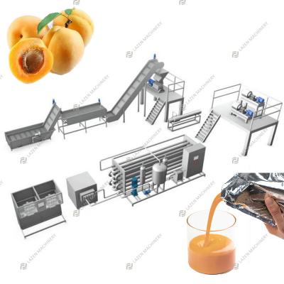 China Industry Fruit Peach Apricot Plum Jam Processing Line Making Machine Energy Saving Peach Plum Apricot Juice Pulp Puree Jam Concentrate Processing Plant for sale