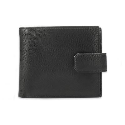 China RFID Saffiano Bi Fold Coin Wallet with Cardsafe Genuine Leather Men's Wallet Rfid Blocking for sale