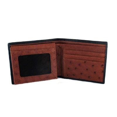 China RFID Customize Luxury Ostrich Leather Wallet High Quality Mens Wallet For Man for sale