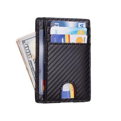 China RFID customize custom logo rfid wallet carbon fiber rfid wallet carbon fiber wallet for sale