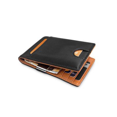 China Minimalist Anti-theft Wallet Money Clip Rfid Blocking Men's Card Holder Wallet Stainless Steel Money Clip Wallet for sale