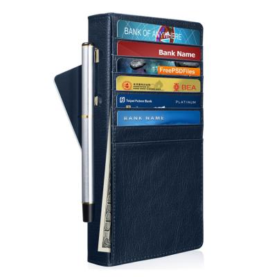 China Fashion RFID Blocking Passport Holder Purse Unisex Genuine Leather Cover For Men Passport Holder Wallet for sale