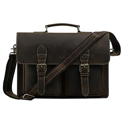 China Full Grain Messenger Bag Mens GENUINE LEATHER Leather Briefcase Bag Vintage Custom Leather Bags Men for sale