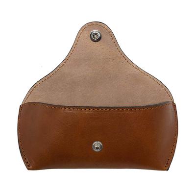 China Full Grain Leather Case Genuine Leather Sunglasses For Men Glasses Case Genuine Leather Folding Glass Case for sale