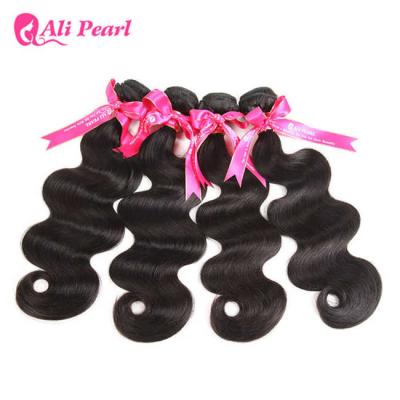 China Natural Black Peruvian Body Wave 4 Bundles Deals Virgin Remy Hair Wavy Weft for sale