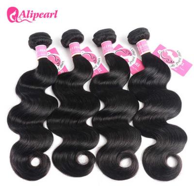 China Natural Black Brazilian Body Wave Hair 3 Bundles Deals Virgin Remy Hair Wavy Weft for sale