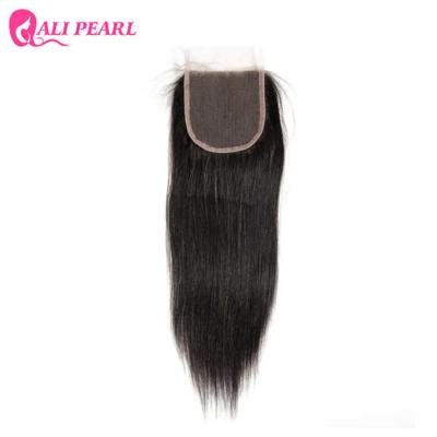 China Brazilian Silky Straight 4x4 Lace Front Closure , Human Hair Lace Closure Piece for sale