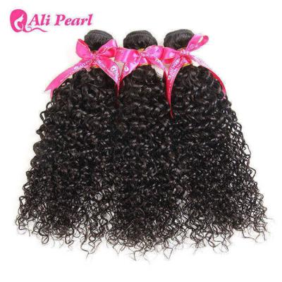 China Peruvian Curly Human Hair 3 Bundles Natural Color No Chemical Processed for sale