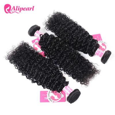 China Jerry Curly Malaysian Virgin Hair bundelt Onverwerkte Dubbele Inslag voor Zwart Meisje Te koop