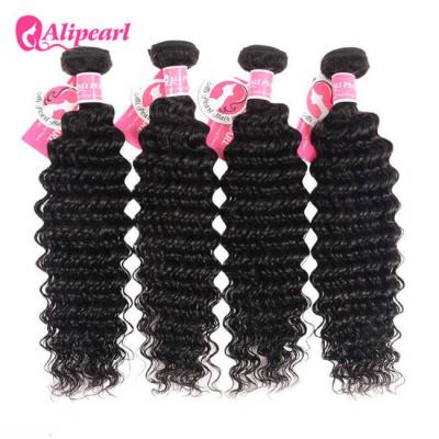 China Peruvian Deep Wave Bundle Deals , 8A Virgin Peruvian Curly Hair Weave for sale