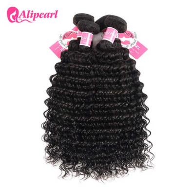 China 3 Pcs Brazilian Human Hair Bundles Deep Wave , Brazilian Remy Hair Extensions for sale