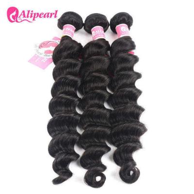 China Loose Deep Wave Real Brazilian Hair Bundles , Curly Human Hair Weave for sale