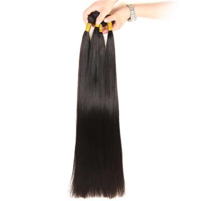 China 32-40 Inch Virgin Brazilian Straight Hair Bundles No Tangle Natural Black Color for sale