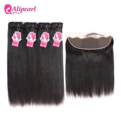 China 10A Mink Brazilian Hair Weave Straight Weave Styles 4 Bundles Hair Weave With Lace Closure for sale