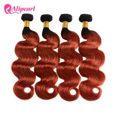 China Brazilian Ombre Human Hair Weave Body Wave 1B/350 Color Hair 4 Bundles 8A for sale