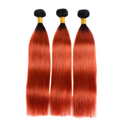 China 8A Straight Ombre Brazilian Hair Bundles 1B/350 Human Virgin Hair Weave for sale