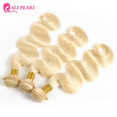 China Platinum Brazilian 613 Human Hair Weave 3 Bundles Bleached Body Wave for sale