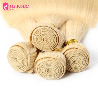 China 4 Bundles 613 Human Hair Weave 8A Grade Pure Silky Straight Blonde Color for sale