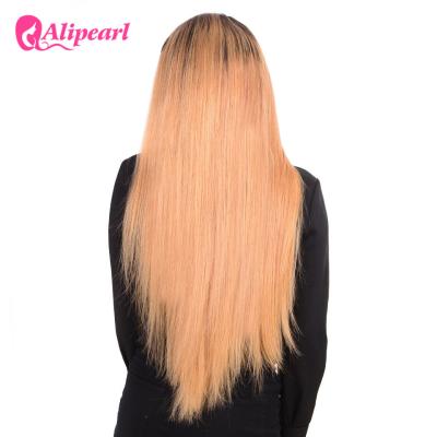 China 1B/27 Ombre Color Full Lace Human Hair Wigs 8A Natural Hairline Pre Plucked for sale