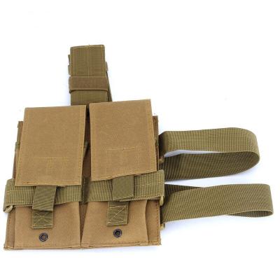 China Universal Outdoor Activities 1000D Molle Drop Panel Double Leg Ammo Tactical Nylon Pouch Rig With Adjustable Waist And Thigh Straps for sale