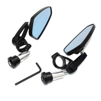 China Motorcycle General Purpose Silver Steel Monster Modified Handle Mirror Rear View Mirror Small for sale