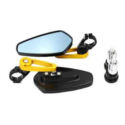 China Retro Aluminum Alloy All-aluminum Rearview Mirror Electric Vehicle Motorcycle Reflective Rearview Mirror Modified Handlebar Mirror for sale