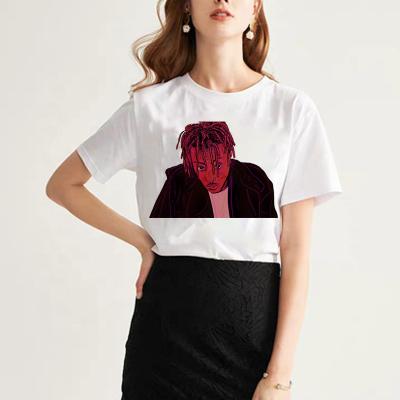 China New Graphic Juice Wrld Casual Anti-wrinkle Fashion Design Tee Shirt Tees T Shirt For Women for sale