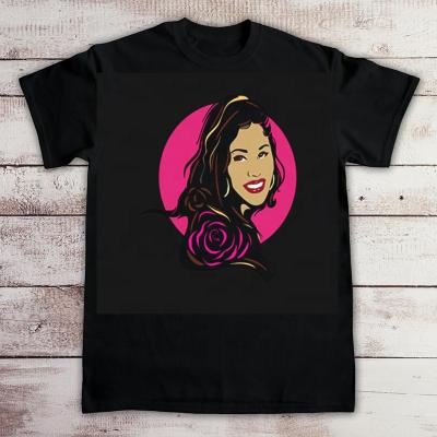 China Low Price Ladies T-shirt Singer Selena Quintanilla Digital Print T-shirt QUICK DRY Women Short Sleeve Summer Hip Hop T-shirt for sale