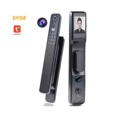 China Home Security Factory Price Manufacturer Supplier Face Recognition Fingerprint Smart Camera Door Lock for sale