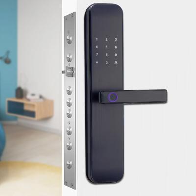 China Alluminum Combine Tuya WiFi App High Security Biometric Fingerprint Home Smart Door Lock Smart Door Lock for sale