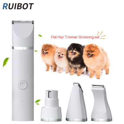 China Wholesale 4 Pets Stored In 1 Pet Grooming Kit Animal Hair Removal Tool Electric Dog Hair Trimmer Pet Clipper Trimmer for sale