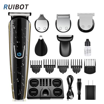 China Outdoor 5 in 1 Low Noise Hair Clippers Barber Grooming Sets Trimmer Cover Accessories Hair Clippers Beard Trimmer Machine for sale