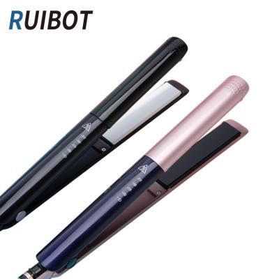 China Outdoor Custom Temperature Control Profesional Hair Straightener Rechargeable Four-setting Hair Straightener With Led Indicate for sale