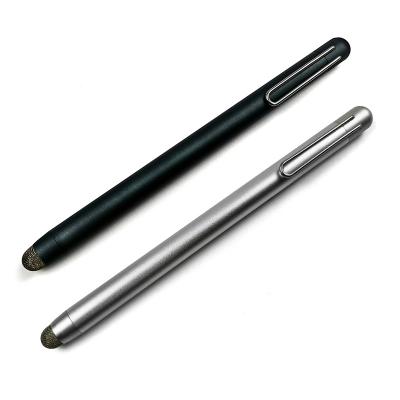 China Metal Body Fabric Seed Promotional Passive Smooth Enrolling OEM Universal Touch Screens Stylus Pens With Pen Clip for sale