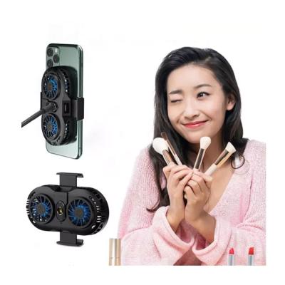 China Adjustable Smart Fan Cooler Gamer Cooler Universal Mobile Phone Pad Cell Smartphone Smartphone Cooler With Fan for sale