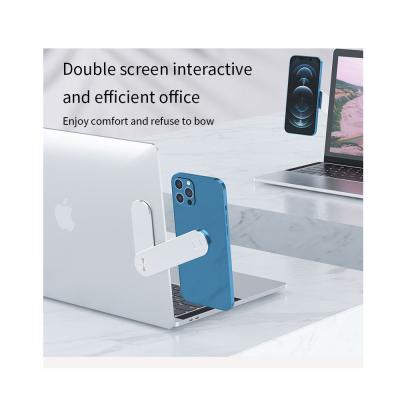 China PORTABLE Flexible Tablet Suction Laptop Expansion Phone Holder Mount Aluminum Magnetic Folding Holder for sale