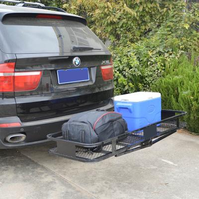 China Hitch Mounted Cargo Carrier Luggage Basket Trailer Receiver Rack Truck SUV Car 825 for sale