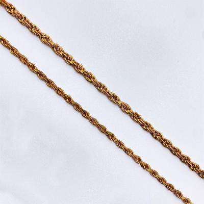 China Genuine Jewelry Design High Grade Margarita Luxury Pure Gold Twist Chain Necklace for sale