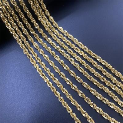 China 2021 Fashion Twist Design Rope Hexagonal Cross Link Twisted Chain Bracelets For Necklace Making for sale