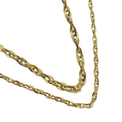 China Gold Rope Twist Cross Chain Bracelets Manufacturer Supply Multiple Specifications Available for sale