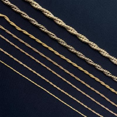 China Sale Manufacturer Wholesale Antique 18k Gold Copper Chain Roll Jewelry Design for sale