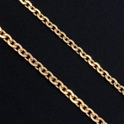 China Jewelry design hot sale high grade luxury crystal rolo 2x3mm copper chain rope for sale