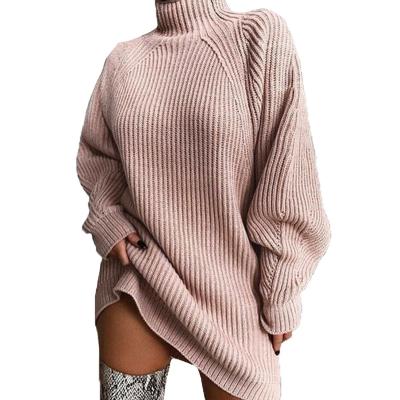 China 10713-SW99 Anti-wrinkle autumn winter knitted casual loose high neck oversized sweater for women sehe fashion for sale