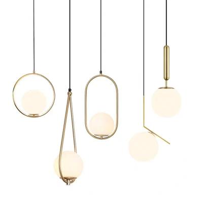 China Modern Restaurant Living Room Bedroom Nordic Luxury Decorative Modern Creative Glass Minimalist Farmhouse Chandeliers & Pendant Lights for sale